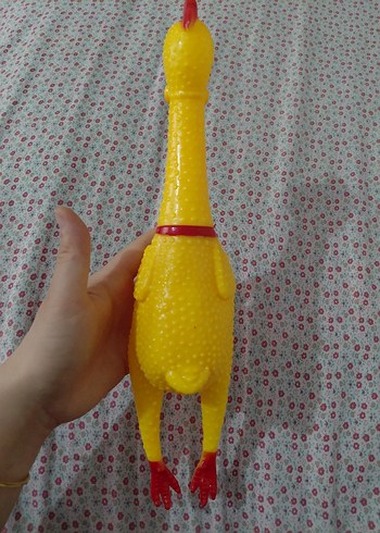 Sarı Renkli Sıkılan Oyuncak Tavuk - Görsel 3