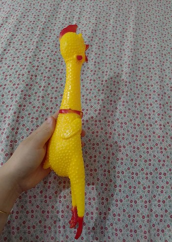 Sarı Renkli Sıkılan Oyuncak Tavuk - Görsel 2