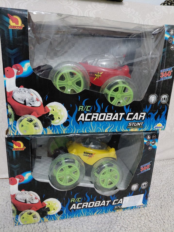 Kırmızı Akrobat Kumandalı Araba ADET - Görsel 3