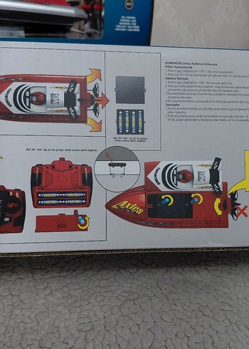 Kırmızı MARINER Kumandalı Tekne ADET - Görsel 6