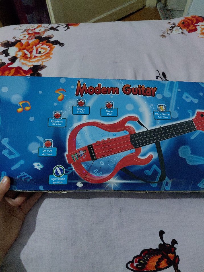 Sesli ışıklı Gitar yeni - Görsel 3