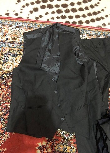 2 adet bayan ve erkek siyah renk ceket yeleği yeni hiç kullanılm
