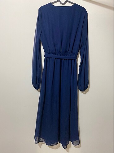 Lacivert elbise - Görsel 2
