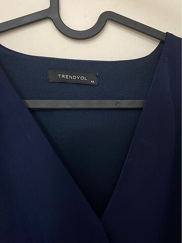 Lacivert elbise - Görsel 3