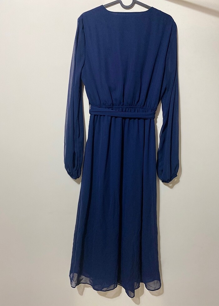 Lacivert elbise - Görsel 2