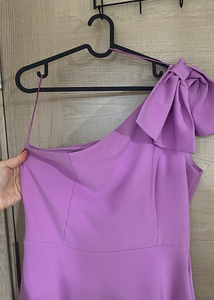 Pembe-Mor elbise - Görsel 3