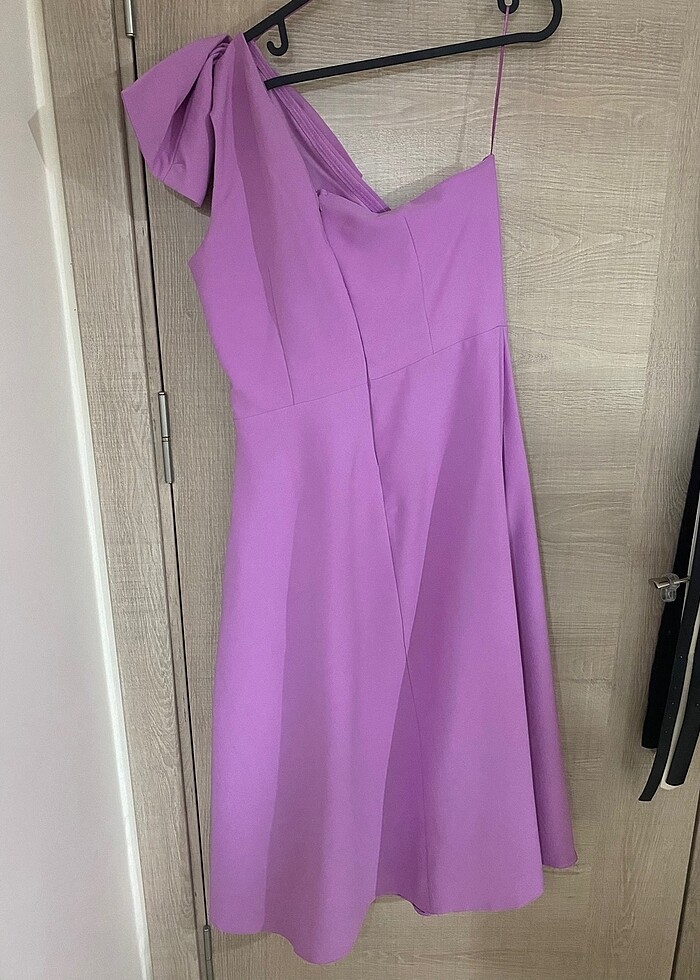 Pembe-Mor elbise - Görsel 4