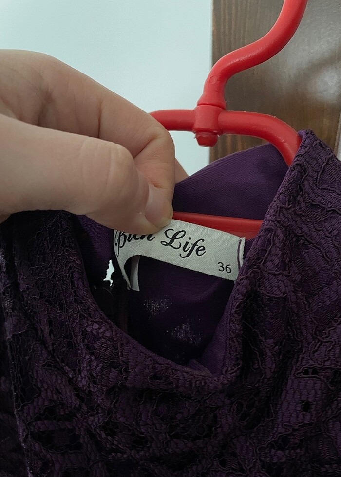 Mor Abiye Elbise - Görsel 3