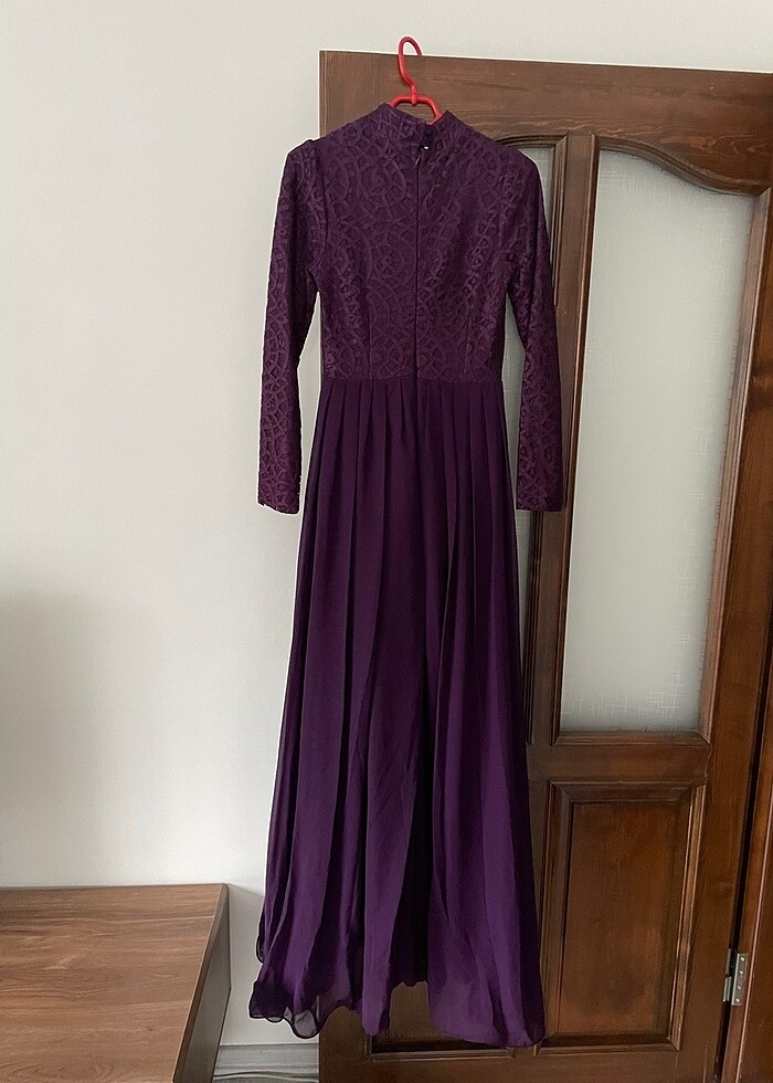 Mor Abiye Elbise - Görsel 4