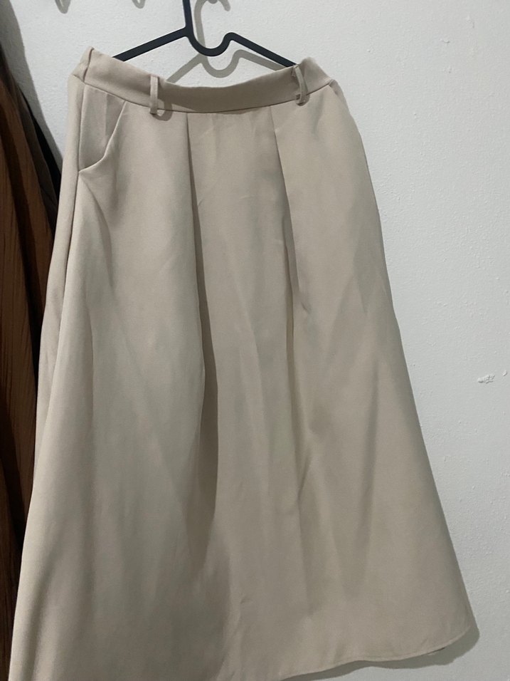 Uzun Koyu Bej Kadın Klasik Ceket - Görsel 5