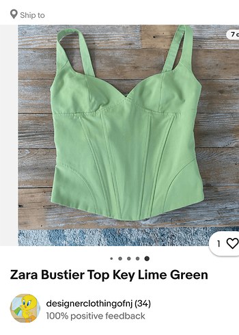 ZARA Yeşil Parlak Kadın Bustiyer - Görsel 11