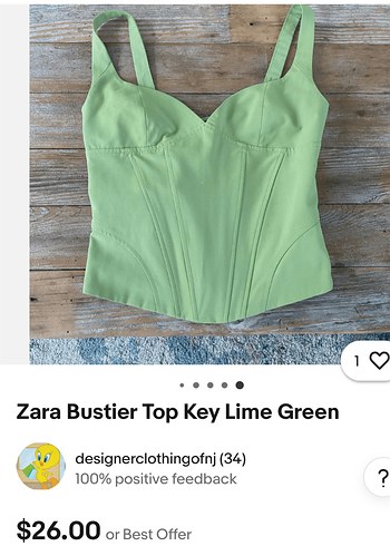 ZARA Yeşil Parlak Kadın Bustiyer - Görsel 10