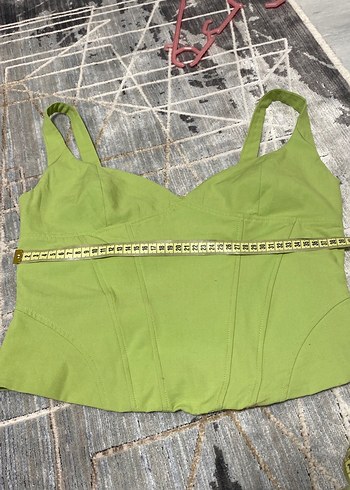 ZARA Yeşil Parlak Kadın Bustiyer - Görsel 3