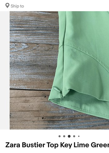 ZARA Yeşil Parlak Kadın Bustiyer - Görsel 13