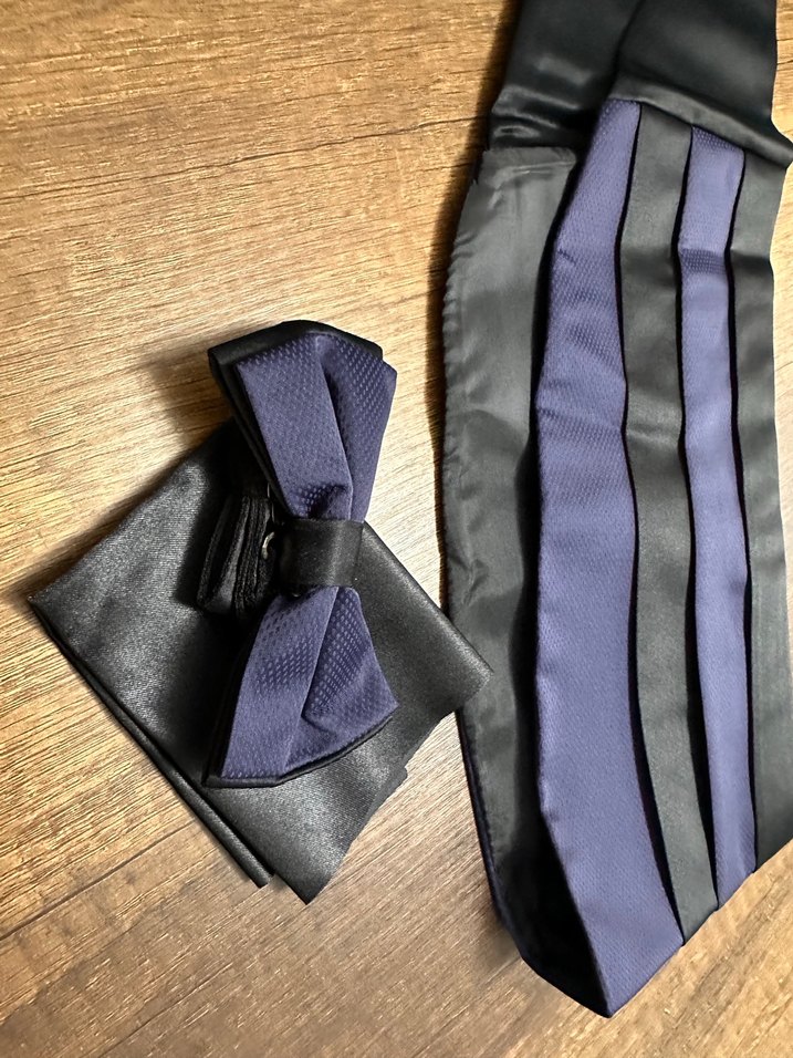 Lacivert Erkek Papyon ve Kuşak Seti - Görsel 2