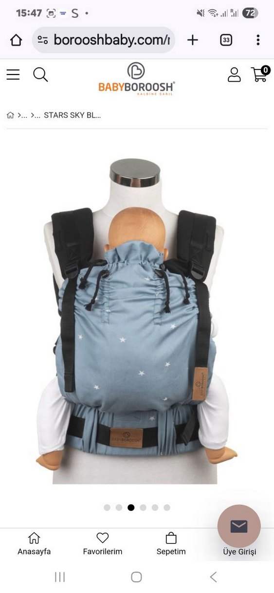 Gri Bebek Taşıyıcı Kanguru - Görsel 3