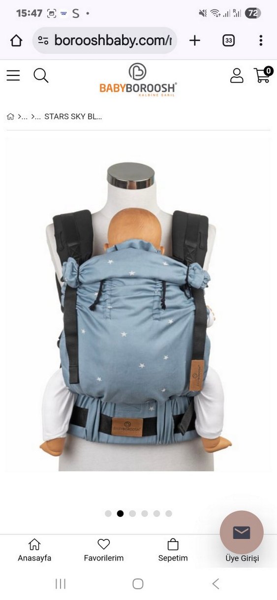 Gri Bebek Taşıyıcı Kanguru - Görsel 2