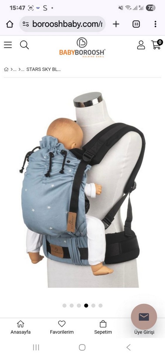 Gri Bebek Taşıyıcı Kanguru - Görsel 4