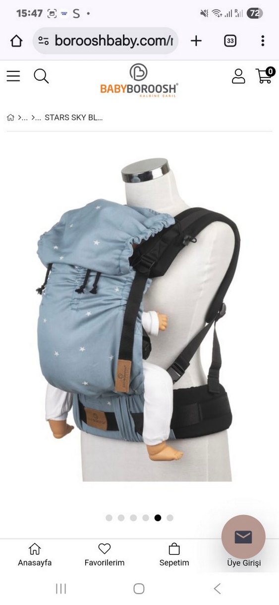 Gri Bebek Taşıyıcı Kanguru - Görsel 5