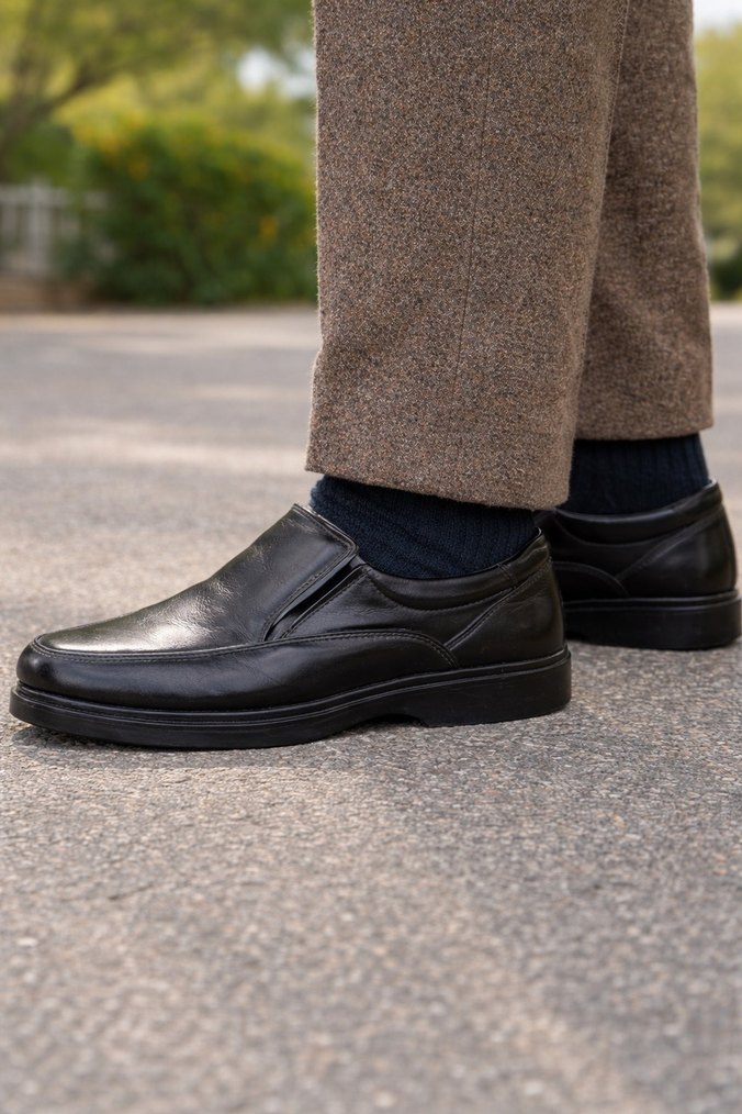 Hakiki Deri Klasik Erkek Siyah Ayakkabı - Görsel 2