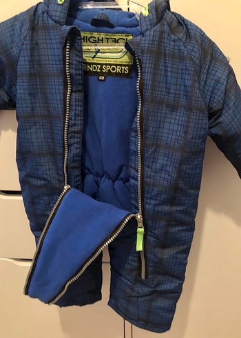 Koyu Mavi Fermuarlı Bebek Tulum - Görsel 2