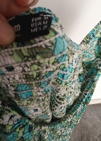 Bohem Pileli Uzun Turkuaz Elbise - Görsel 3