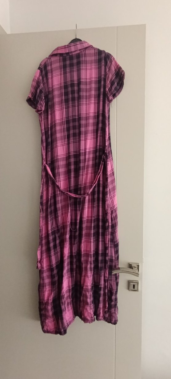 Pembe Bol Kesim Uzun Bohem Elbise - Görsel 2