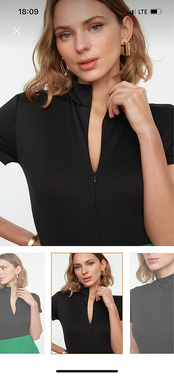 fermuarlı body - Görsel 2