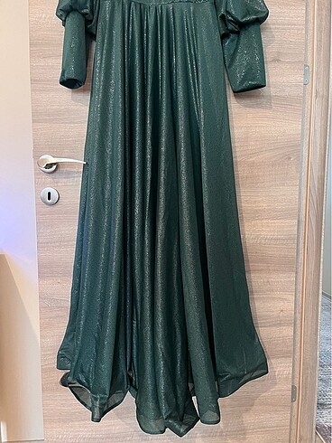 yeşil simli abiye - Görsel 3