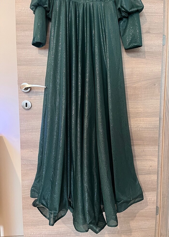 yeşil simli abiye - Görsel 3