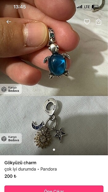 2 adet charm