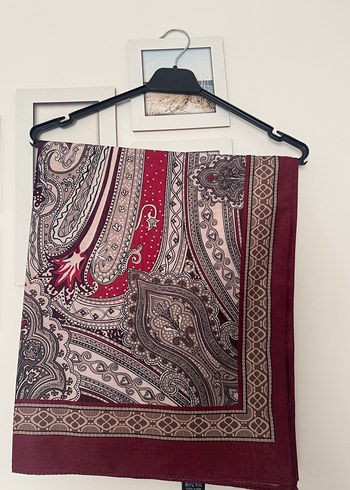 Diğer Etnik desen bordo soft şal