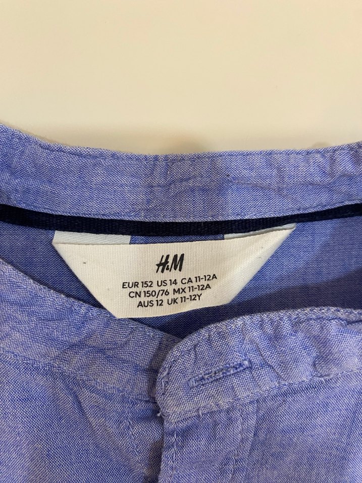 Düğmeli Erkek çoçuk  Keten Gömlek - Görsel 2