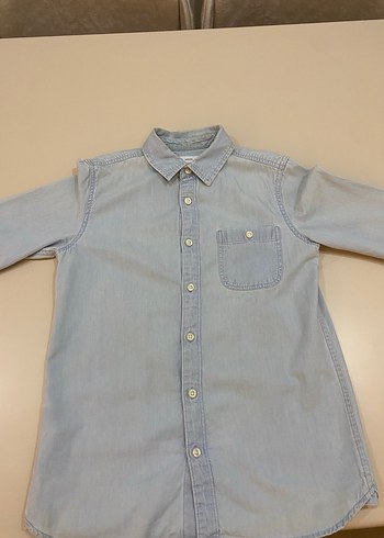 Erkek Çocuk Gri Denim Gömlek - Görsel 2