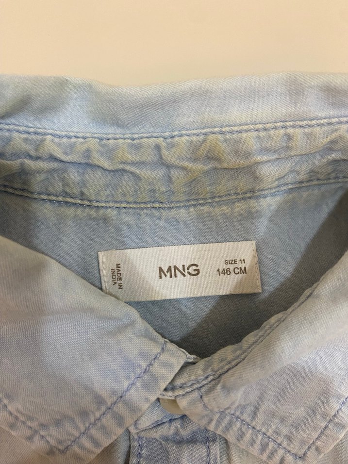 Erkek Çocuk Gri Denim Gömlek - Görsel 4