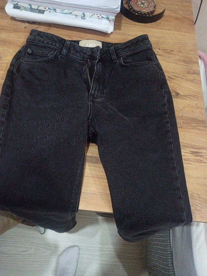 Siyah Batik Desenli Regular Fit Kadın Kot Pantolon - Görsel 2