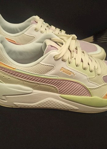 Pembe Bağcıklı  Spor Ayakkabı - Görsel 2