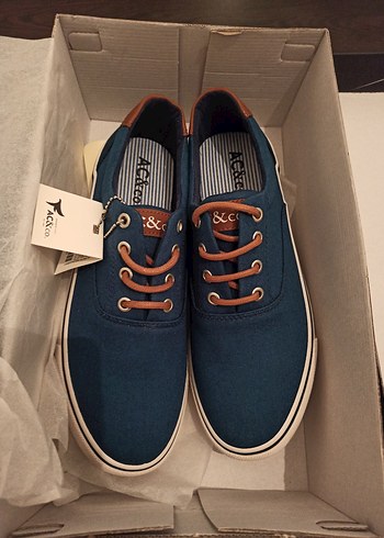 Mavi Parlak Casual Erkek Ayakkabı - Görsel 2