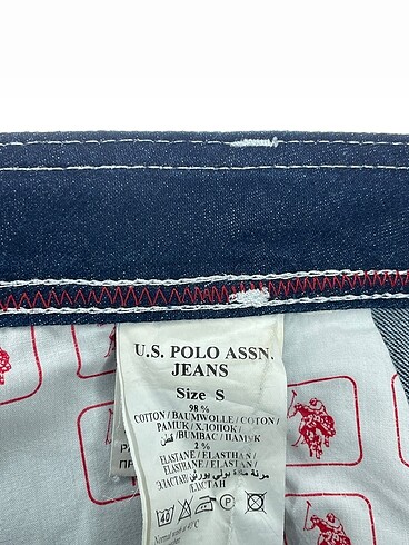 s Beden mavi Renk U.S Polo Assn. Midi Etek %70 İndirimli.