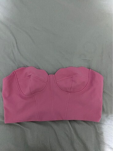 Pembe straplez üst