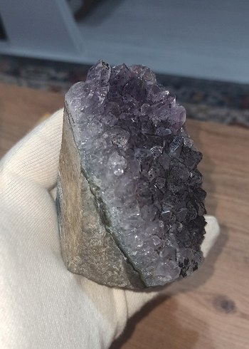 Koyu Mor Ametis Doğal Kristal Taş Parçası - Görsel 4