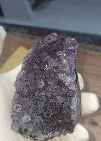 Koyu Mor Ametis Doğal Kristal Taş Parçası - Görsel 3
