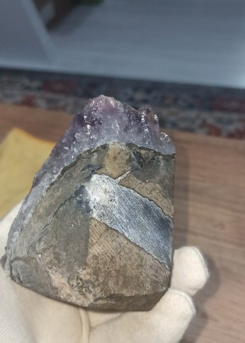 Koyu Mor Ametis Doğal Kristal Taş Parçası - Görsel 6