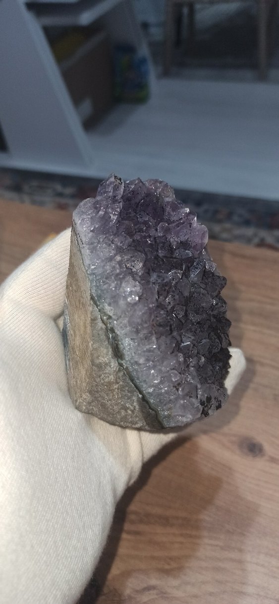 Koyu Mor Ametis Doğal Kristal Taş Parçası - Görsel 4