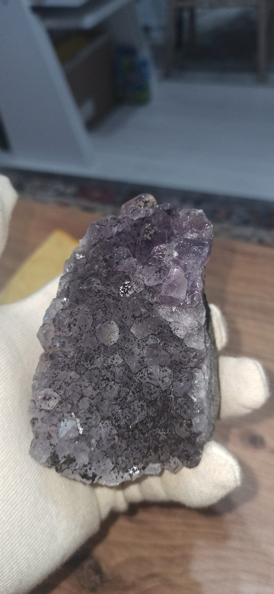 Koyu Mor Ametis Doğal Kristal Taş Parçası - Görsel 3