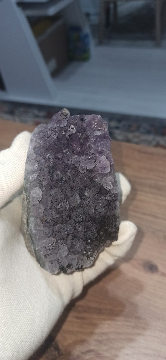 Koyu Mor Ametis Doğal Kristal Taş Parçası - Görsel 2