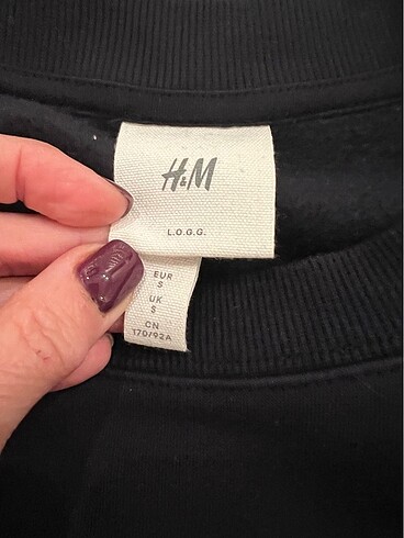 s Beden lacivert Renk H&m marka erkek sweatshirt