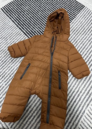 Kahverengi Fermuarlı Bebek Tulum astronot - Görsel 2