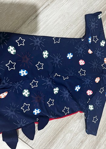 Renkli Baskılı Dinozor Desenli Erkek bebek Mayo - Görsel 2