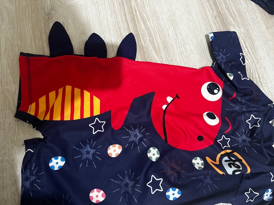 Renkli Baskılı Dinozor Desenli Erkek bebek Mayo - Görsel 3